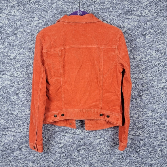 Bright orange red corduroy jacket - Picture 2 of 6
